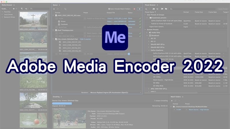 Adobe Media Encoder 2022 is available for free download and installation for Windows and Mac, with a comprehensive tutorial.